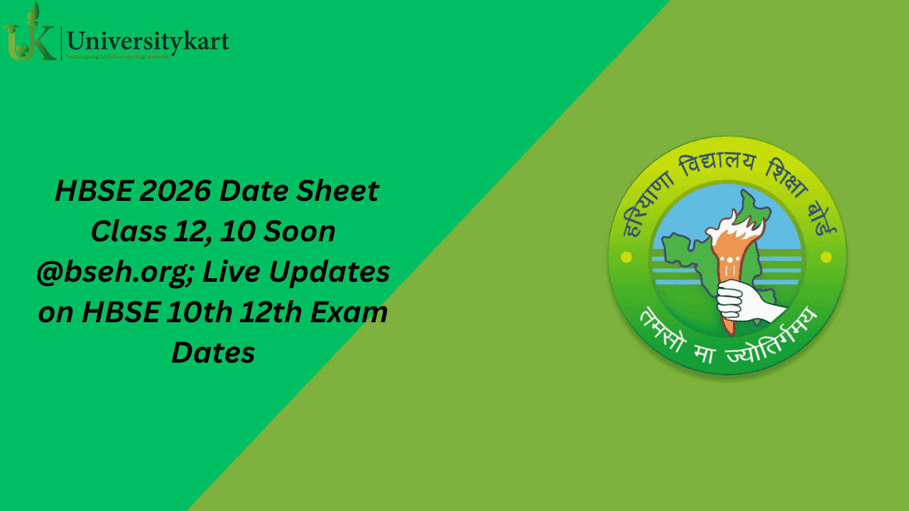 HBSE 2026 Date Sheet Class 12, 10