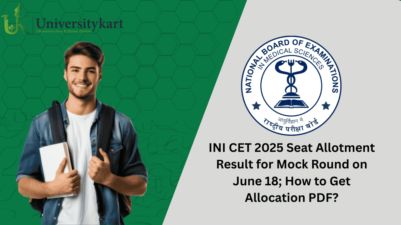 INI CET 2025 Seat Allotment Result