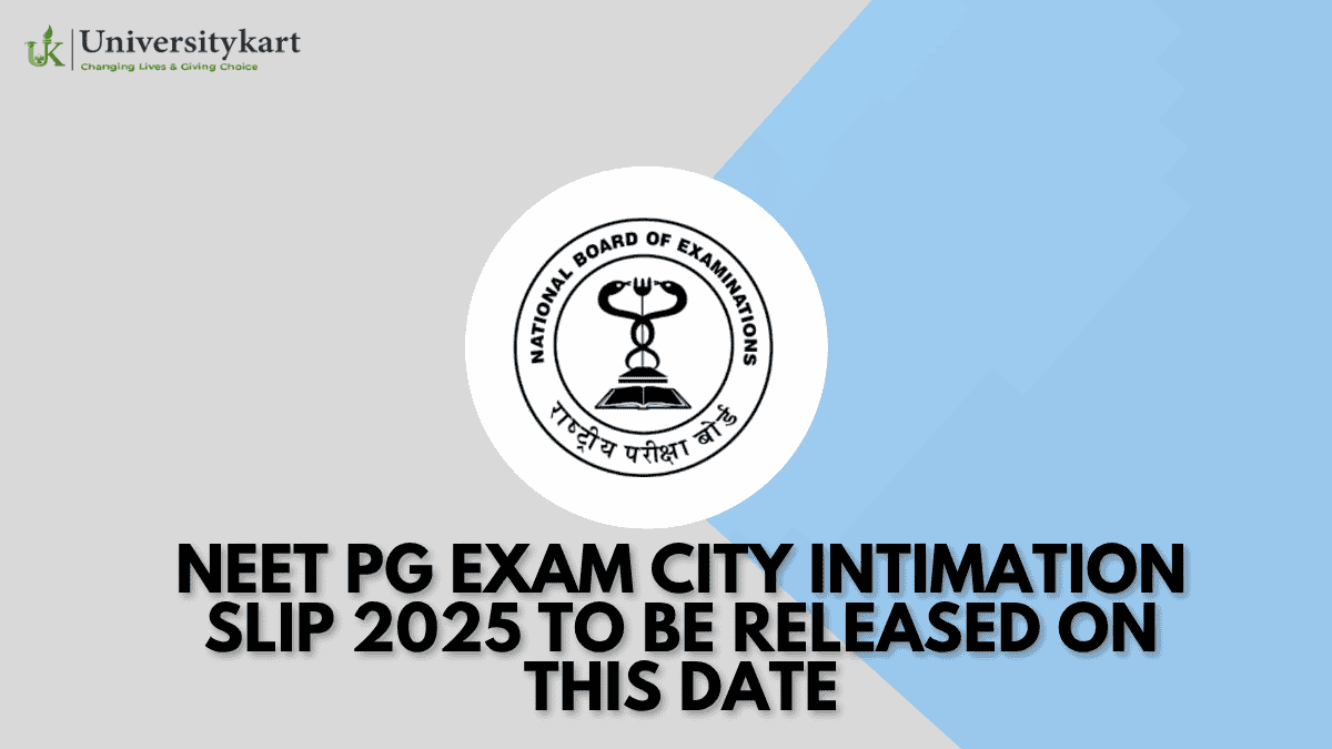 NEET PG exam city intimation slip 2025