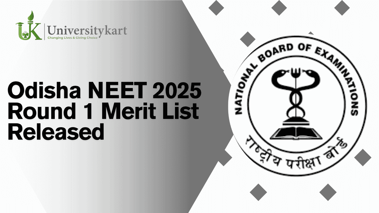 Odisha NEET 2025 Round 1 Merit List