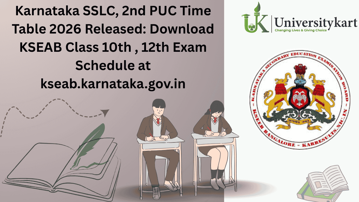 Karnataka SSLC 2nd PUC Time Table