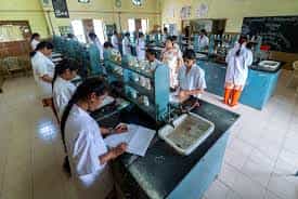 Laboratory of Sri Adi Narayana Mahila Kalasala, Anakapalle in Visakhapatnam	