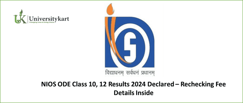 NIOS ODE Class 10, 12 Results 2024 Declared