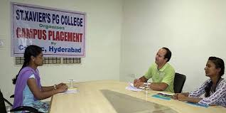 Placements ST. Xavier's PG College, Hyderabad in Hyderabad	