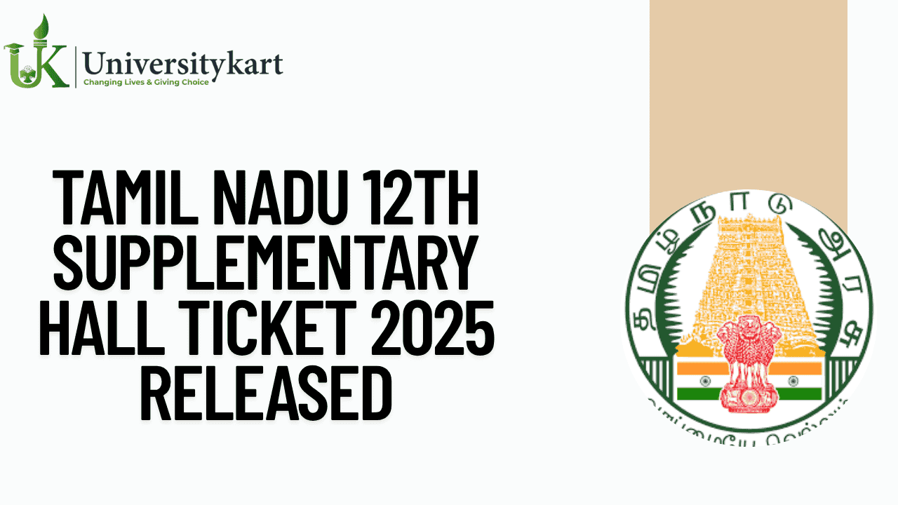 Tamil Nadu 12th Supplementary Hall Ticket 2025 Released 