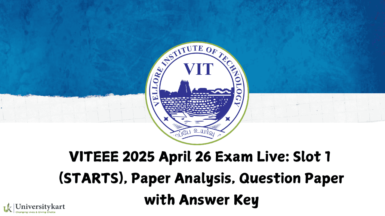 VITEEE 2025 April 26 Exam Live