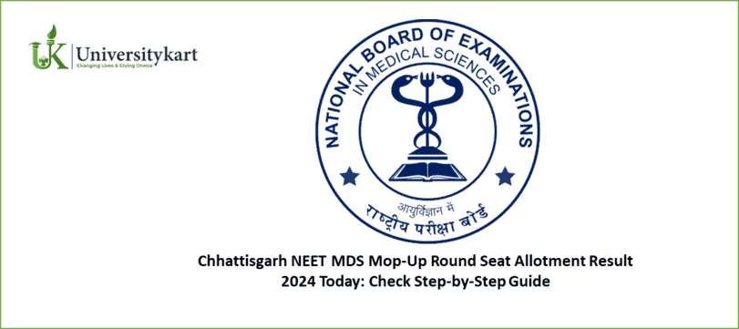 Chhattisgarh NEET MDS Mop-Up Round Seat Allotment Result 2024 