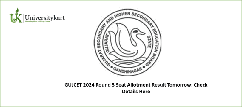 GUJCET 2024 Round 3 Seat Allotment Result Tomorrow