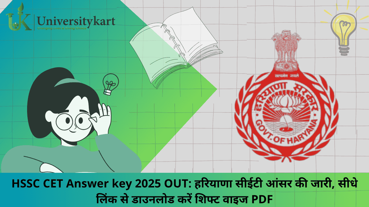 HSSC CET Answer key 2025 OUT